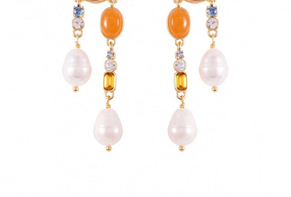 NEW MIGNONNE GAVIGAN women's luxe clara earrings in pink multi